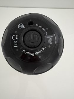 Rolling With It Rechargeable Vibrating Massage Ball, Full Body Black 9V