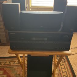 Onkyo  Receiver With Polk Speaker System . No Longer Needed, I’m Down Sizing My Living Room.
