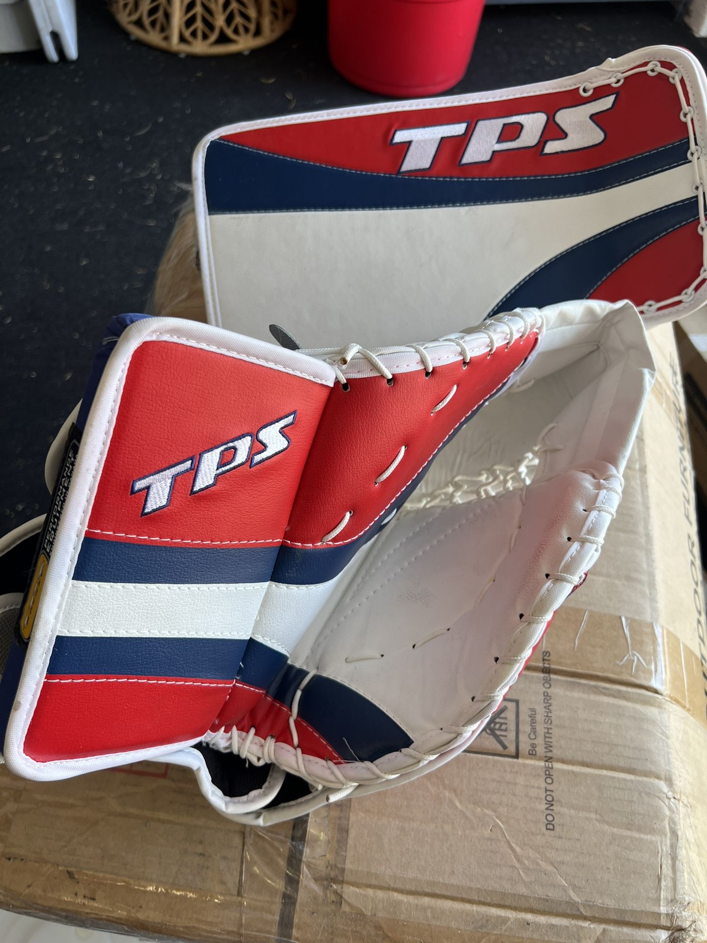 TPS R4 SR glove and blocker set.