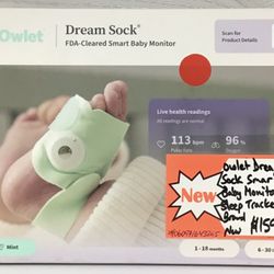 Owlet Dream Sock Smart Baby Monitor Sleep Tracker Brand New 