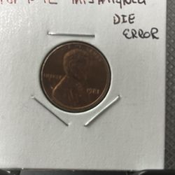 1981P Lincoln Cent (Misaligned Die Strike Error)