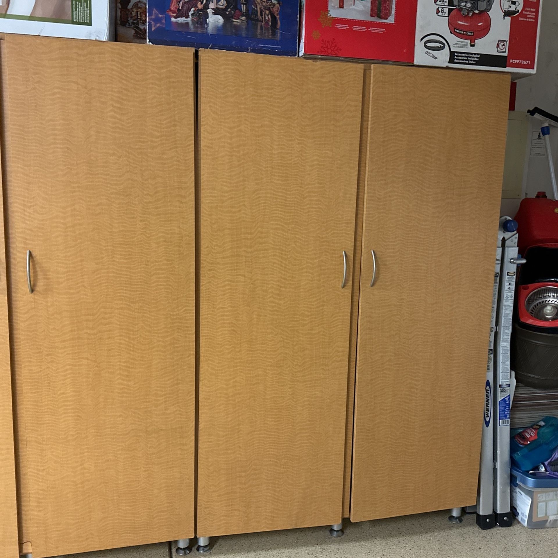 Honey, maple garage organizers