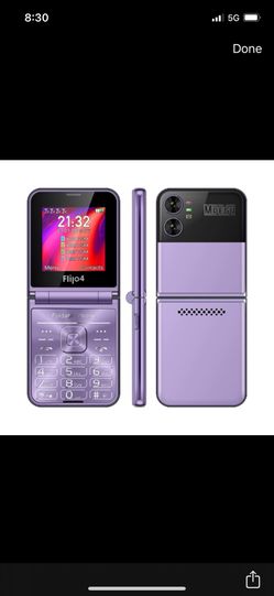 UNIWA F265 Flip Style Phone, 2.55 inch Mediatek MT6261D, FM, 4 SIM Cards, 21 Keys(Purple)