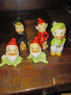 1940's-50's Mini Ceramic Christmas Figurines 