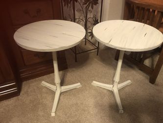 Matching round side or accent tables