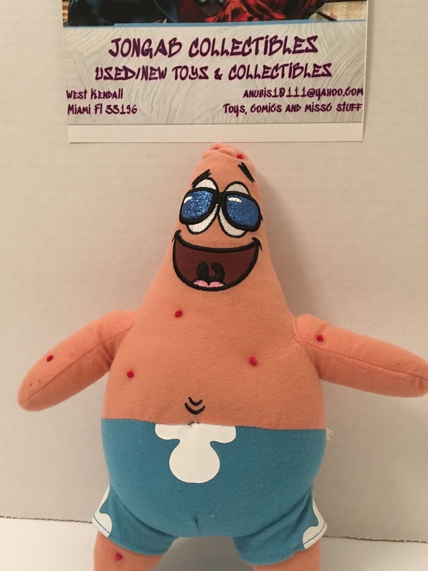 Spongebob Squarepants Glittery Glasses Patrick Plush (RARE)