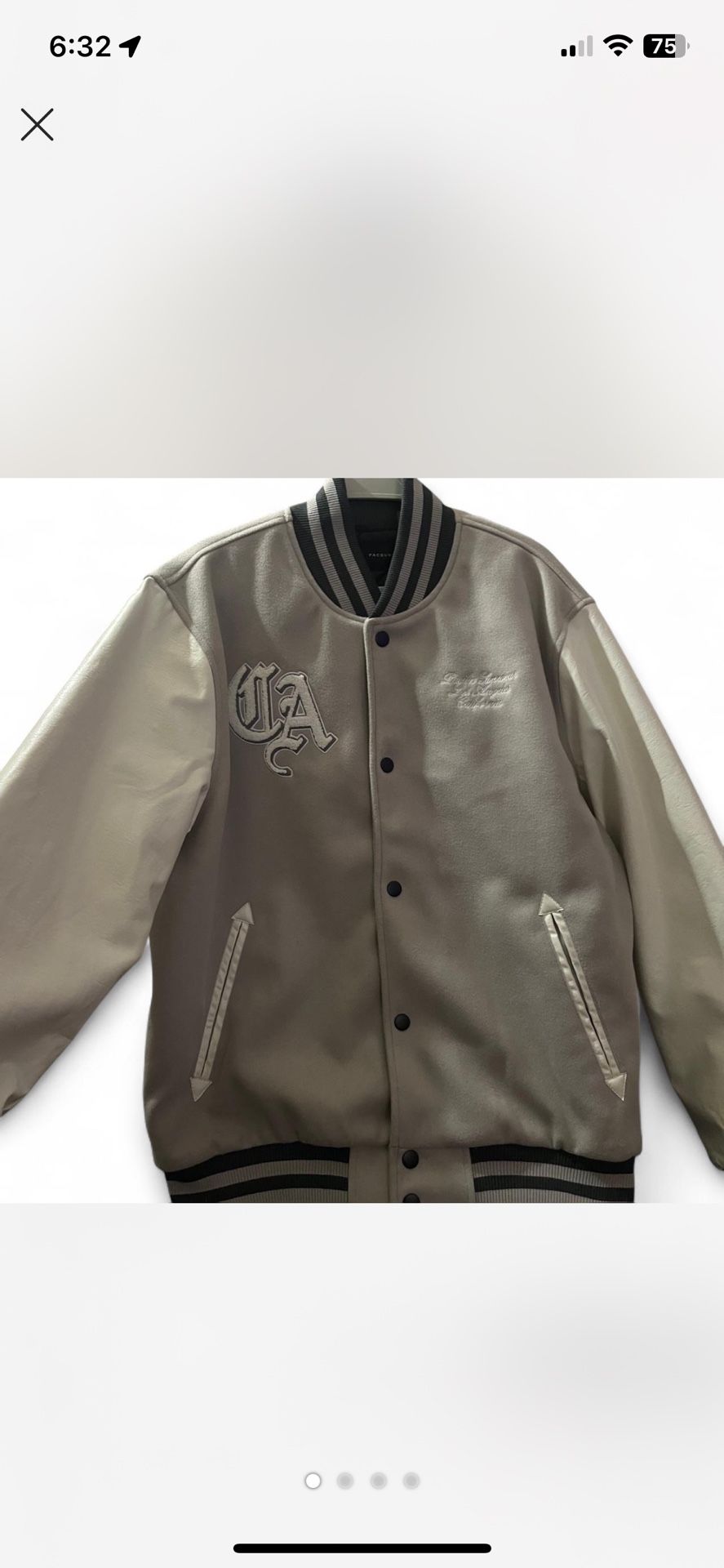 Men’s PAC Sun 80’s Varsity Bomber Jacket Size XL