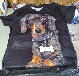Dog Print T Shirt Size XL 