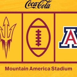 3 Lower Level Tickets ASU Vs U of A. Great Seats!