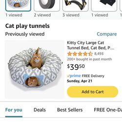Kitty City Large Cat Tunnel Bed 