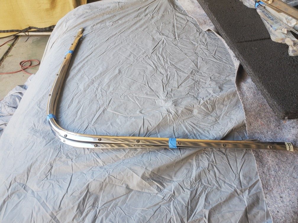 66 Impala Convertible Pinch Well Moldings Gd Condition  See Pictures