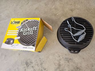 Lodge Cast Iron Kickoff Grill 12” Portable Grill w/ Box