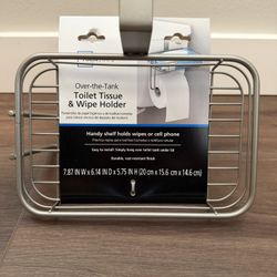 Over-the-Tank Toilet Paper & Wipe Holder – New