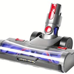 Dyson Generic Vacuum Hardwood Floor Attachment for V7 V8 V10 V11 V15 Vacuum Cleaners with LED Headlights, V Shape Turbo Bristle Roller Brush Cleaner H