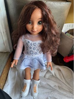 Disney ILY 4Ever Frozen Olaf Doll, 18” Brunette Green Eyes .Good shape , Clean