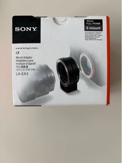 Sony LA-EA3 A-mount to E-mount FE Lens Adapter [Top Mint]