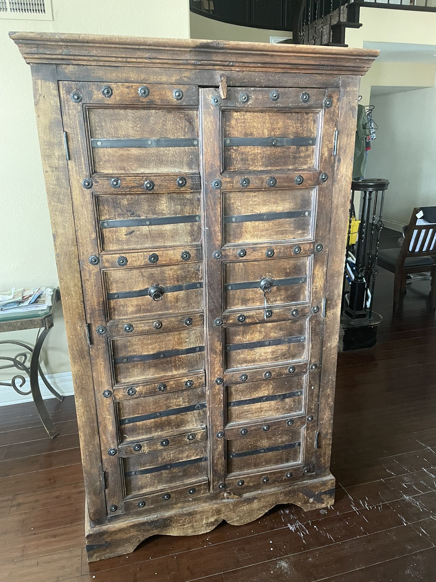 Vintage Oak Armoire Furniture Antique 