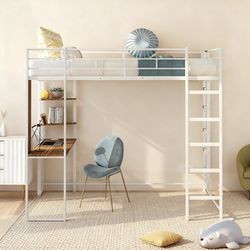 Full Loft Bed With Desk