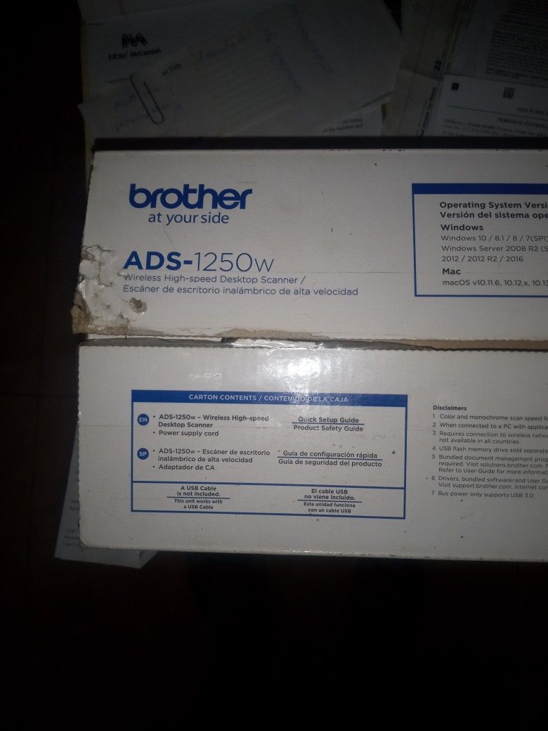 Brother ADS-1250w Scanner