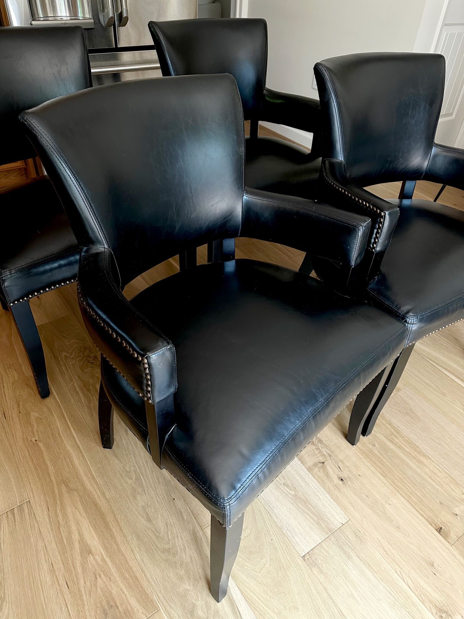 Mid Century Leather Dining Chairs