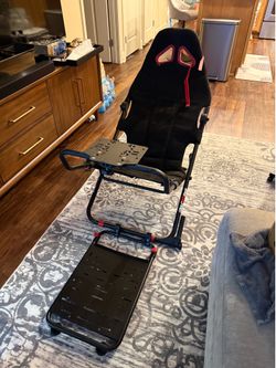 RACGTING Foldable Sim Racing Cockpit – Fanatec / Logitech / Moza Compatible