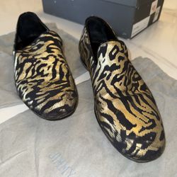 Men’s Jimmy Choo animal print jacquard slip-on Loafers