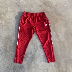 Red Adidas track suit pants Men