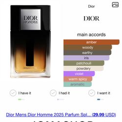 Dior Homme perfume 