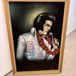 Velvet Elvis Painting- 30”x 40”- Great Shape