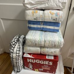 Size 1 diapers - mixed brands 342+