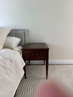 Set of Heckman Dark Wood Nightstands with Single Drawer