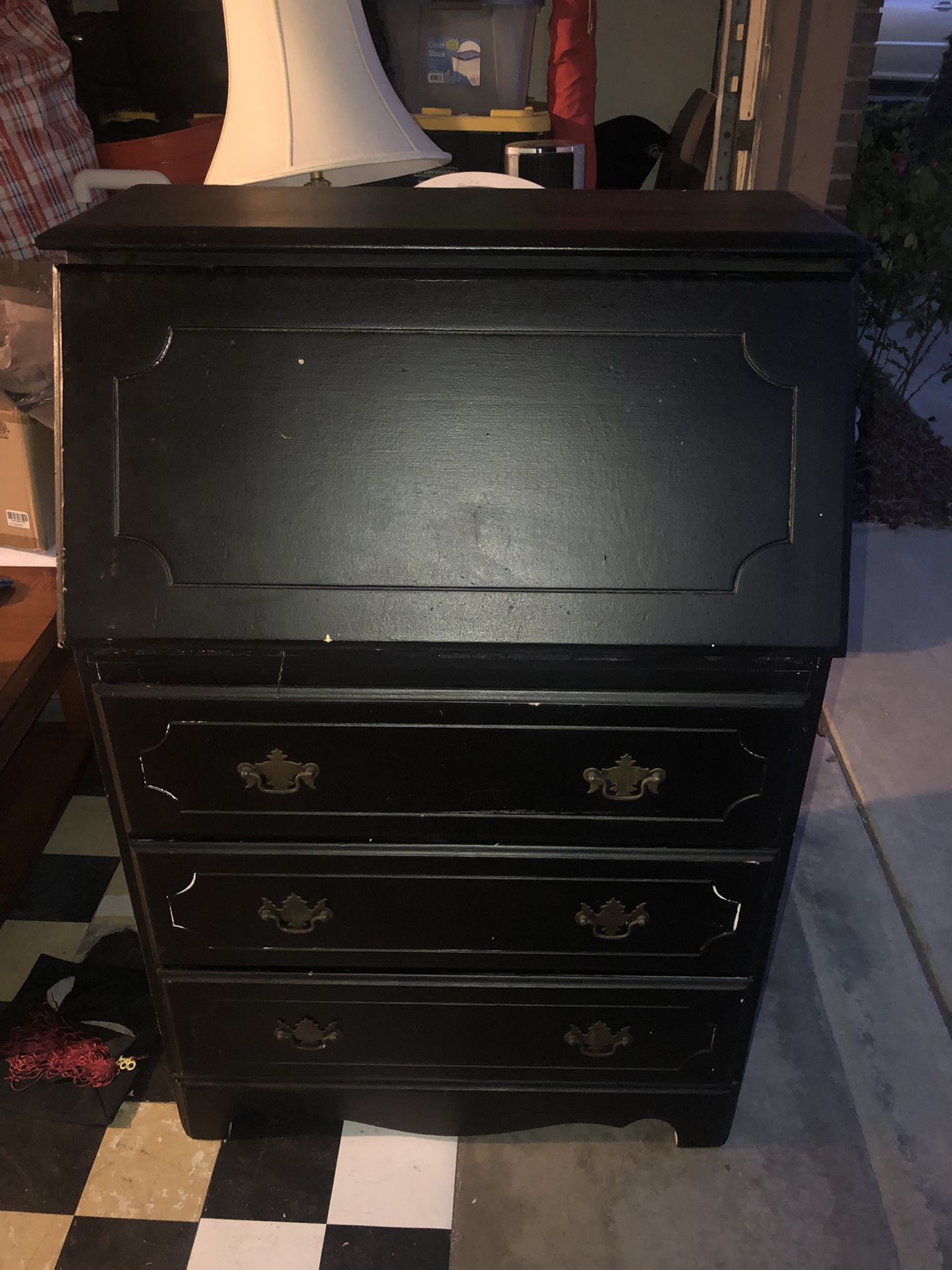 Black Dresser/secretary Desk