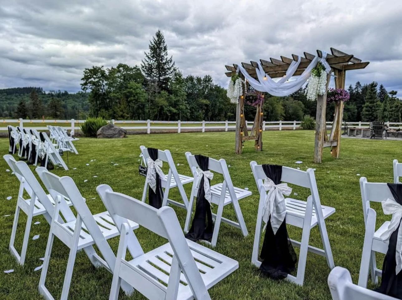 Chair scarfs and bows