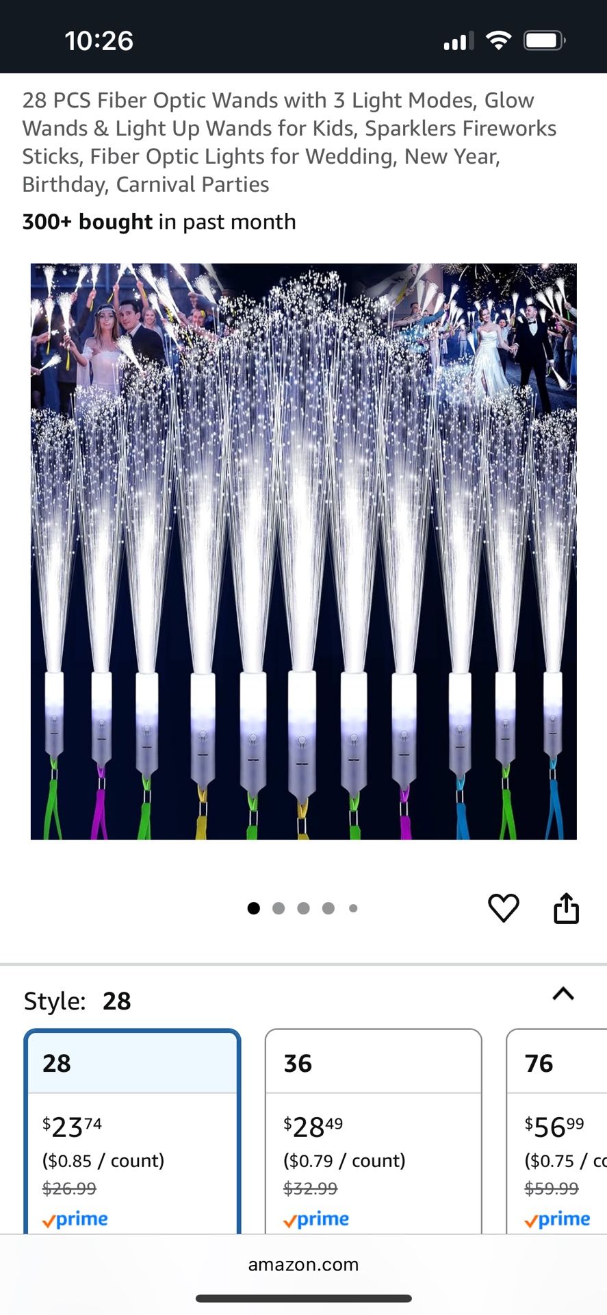 8 Fiber Optics Light Wands