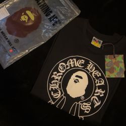 Bapexchrome black n white t-shirt