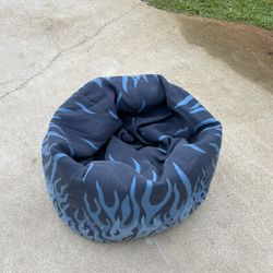 Bean Bag Chair (blue Flames)