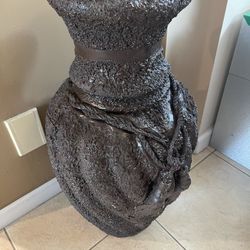 Ceramic Floor Vase Large Textured with Rope Detail