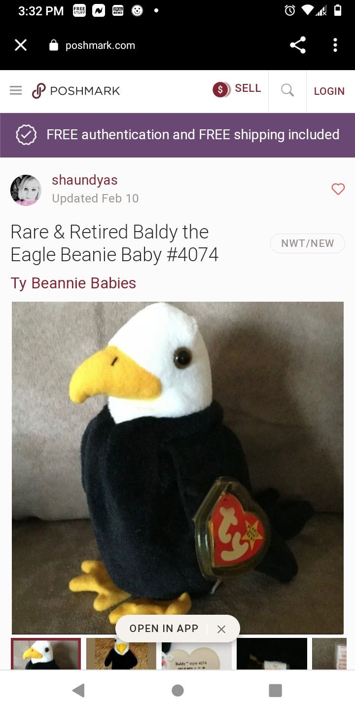 Rare Bald Eagle Beanie 