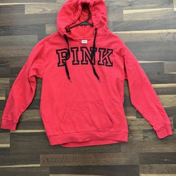 SIZE MED RED HOODIE MADE BY PINK