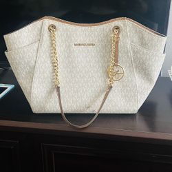 MK Large Signature Logo Shoulder Bag