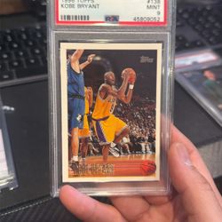 1996 Topps Kobe Bryant Rookie Card PSA 9 !!!