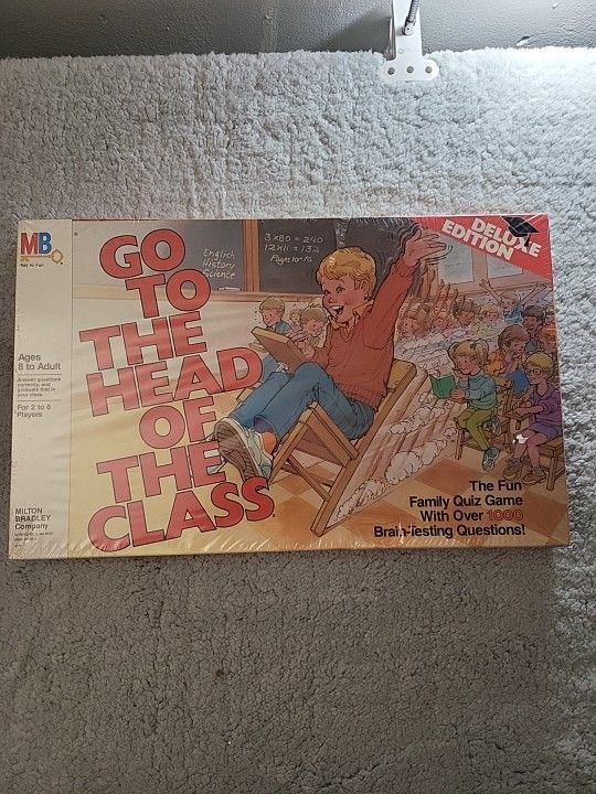 Milton Bradley Go To Head Of The Class School Trivia Board Game Vintage '86 NIB