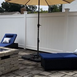 10’ Solar LED Patio Umbrella 