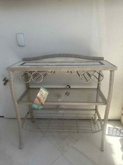 Bar Cart with Marble Top