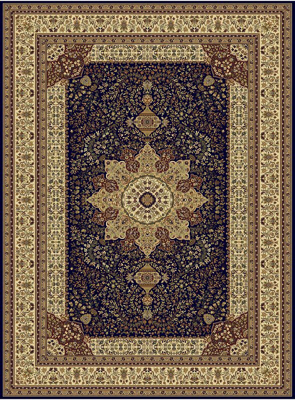 Brand new luxury soft silk traditional design area rug size 8x12 nice blue carpet Persian style rugs and carpets