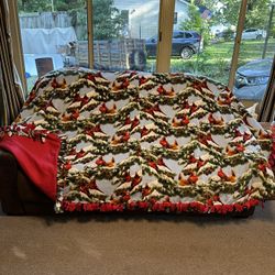 Queen Size Double Fleece Tie Blanket 