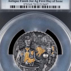 3oz .999 Silver Coin Only 888 Minted PCGS 7