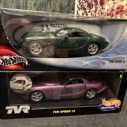 1:18 Scale Hotwheels TVR Speed 12 Diecast Car. New Unopened. $35.00 each.