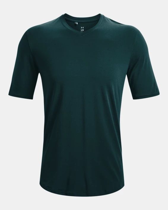 NWT Under Armour Tom Brady Greatest Tee Ever SS V-Neck Size Large Teal (1369069 366)
