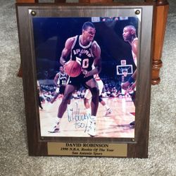 David Robinson Autographed Plaque